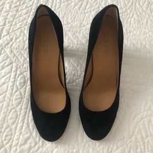 J. CREW Black Suede Heels